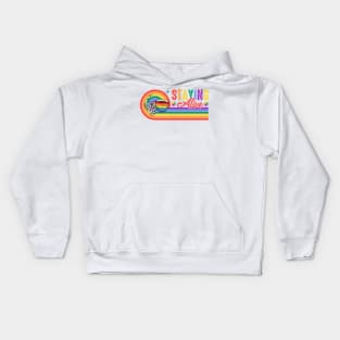 Staying Alive Skeleton Rainbow Gift For Men Women Lgbt Kids Hoodie